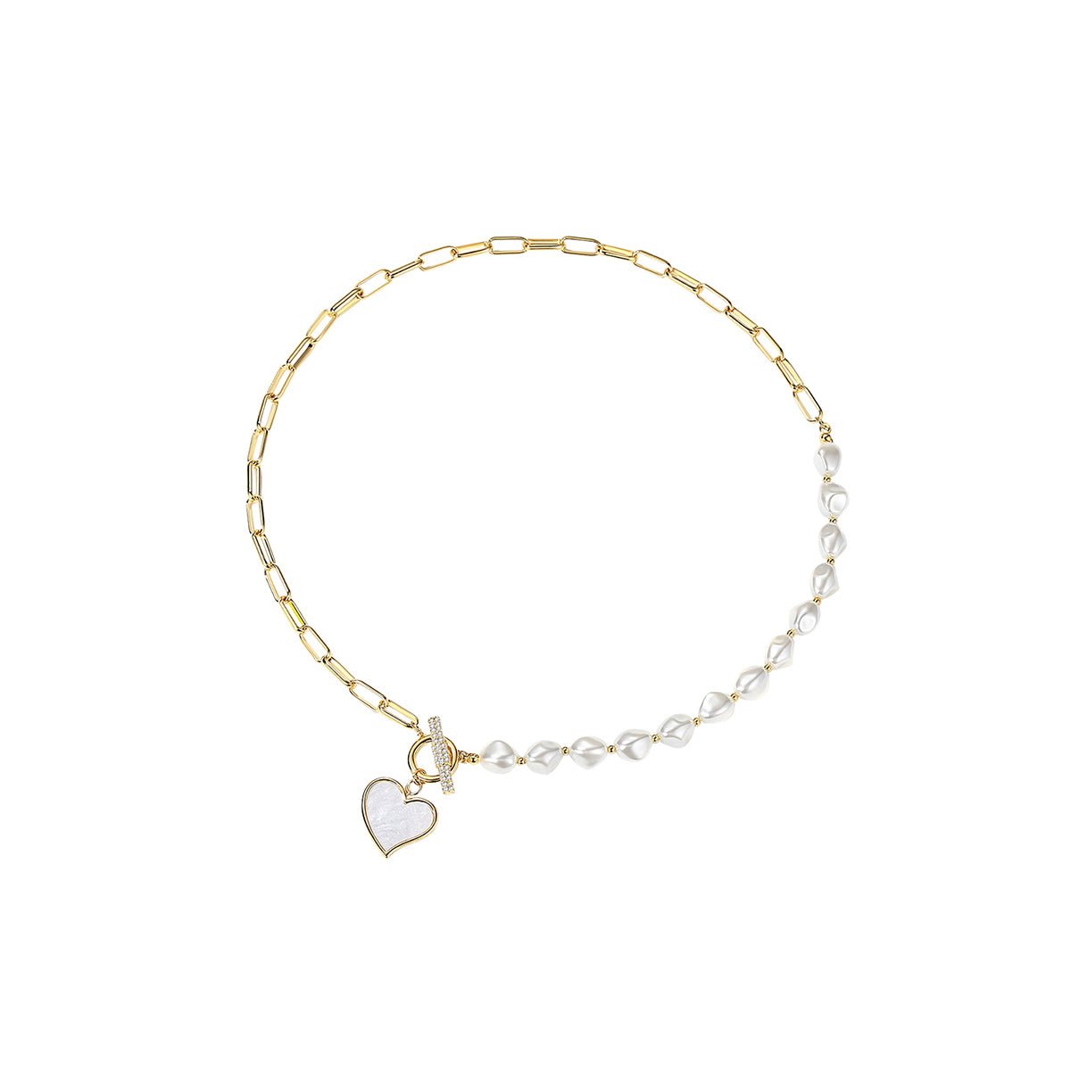 Heart In Peace Gold Necklace-0