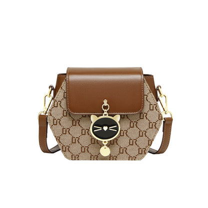 Hexagon Monogram KittyCat Shoulder Bag-0