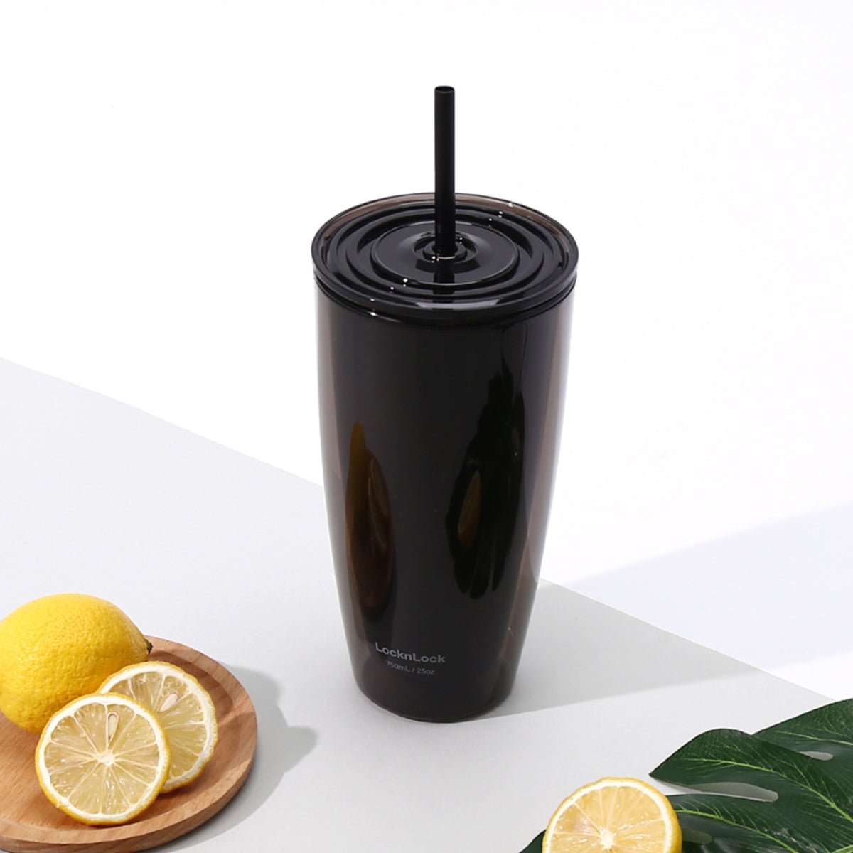 Ice Master 750ml Black Double Straw Cup-1