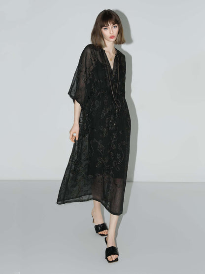 Intricate Glitter Embroidered Two-Piece Dress-2