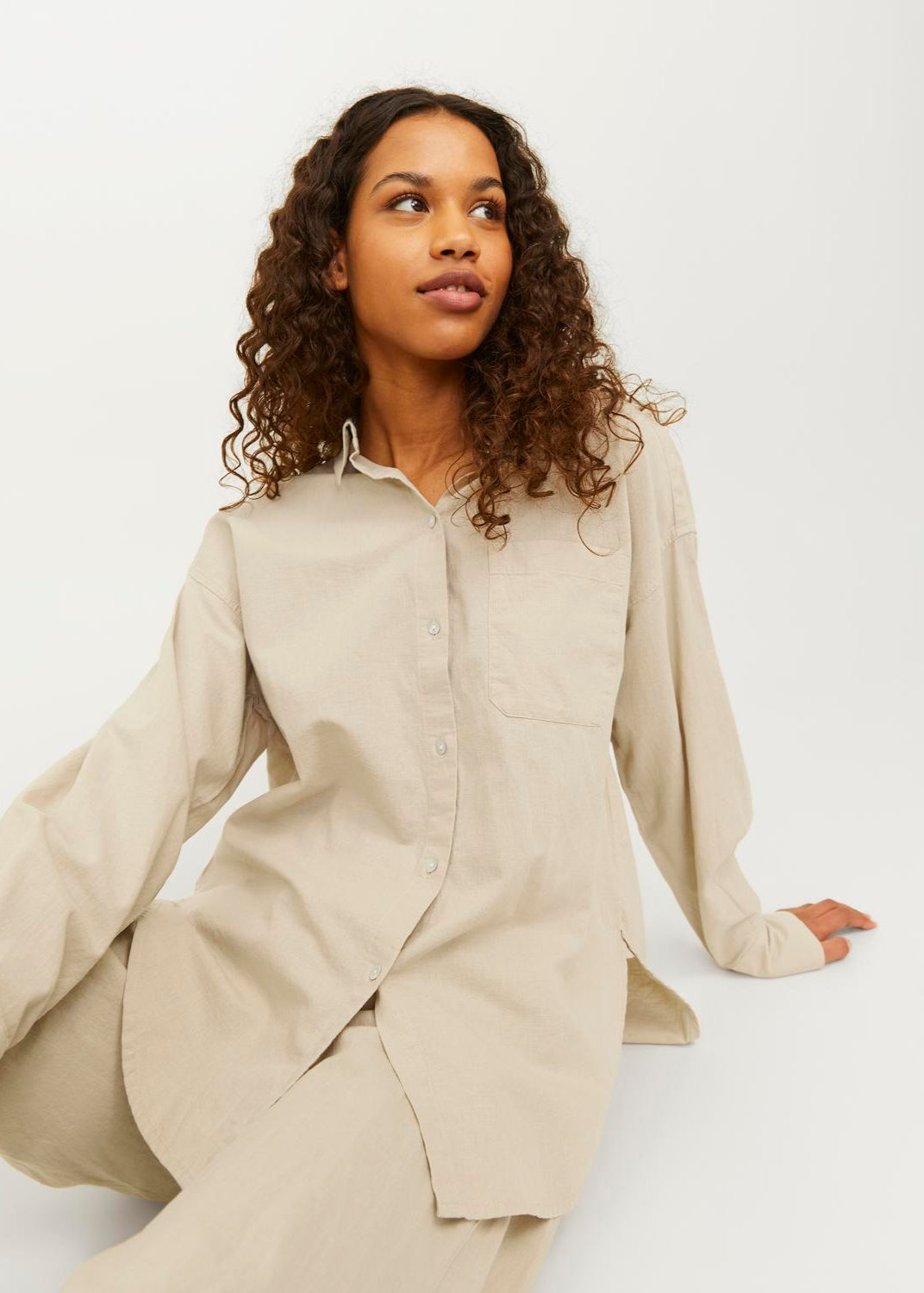 JAMIE LS LINEN BLEND SHIRT