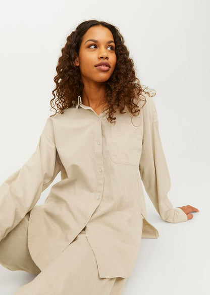 JAMIE LS LINEN BLEND SHIRT