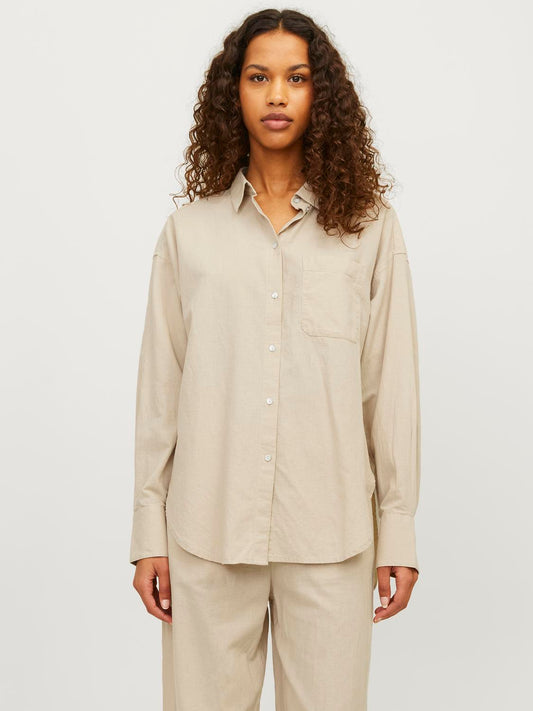 JAMIE LS LINEN BLEND SHIRT
