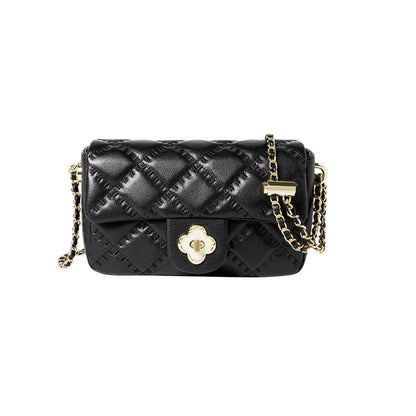 Karina Black Quilted Shoulder Bag-0