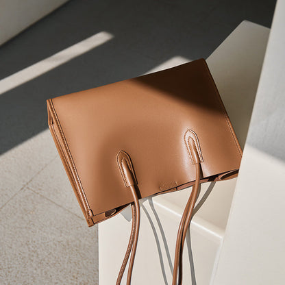 Large Capacity Leather Commuter Tote Bag-2