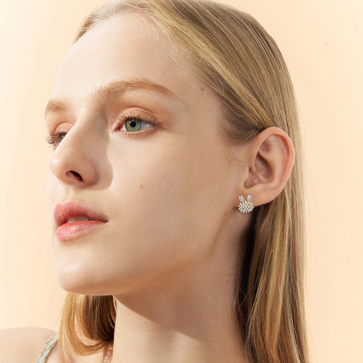 Lightening Rabbit Gold Earrings-2