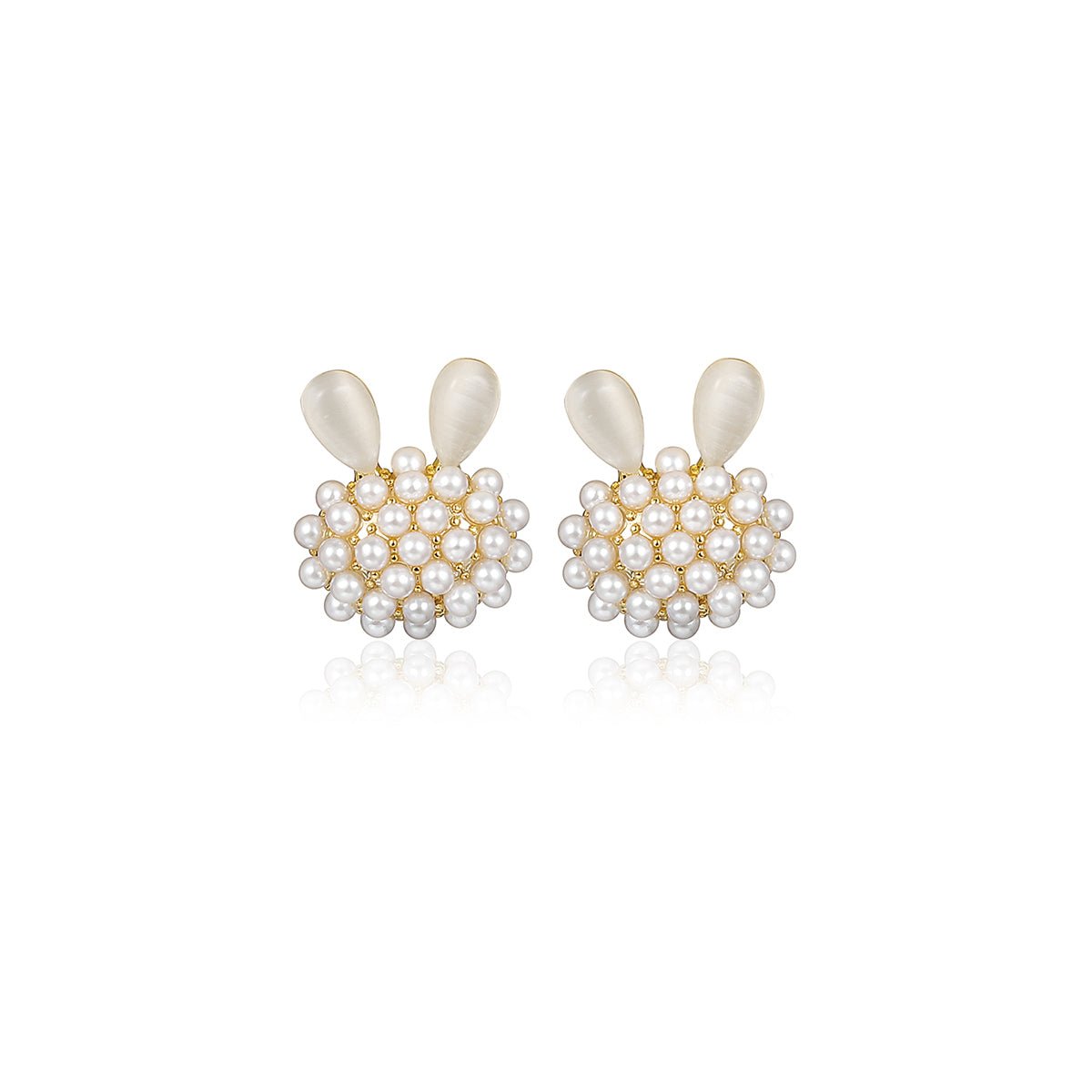 Lightening Rabbit Gold Earrings-0