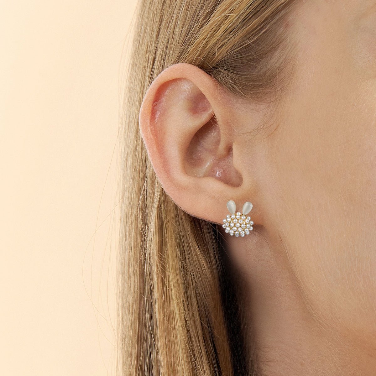 Lightening Rabbit Gold Earrings-3