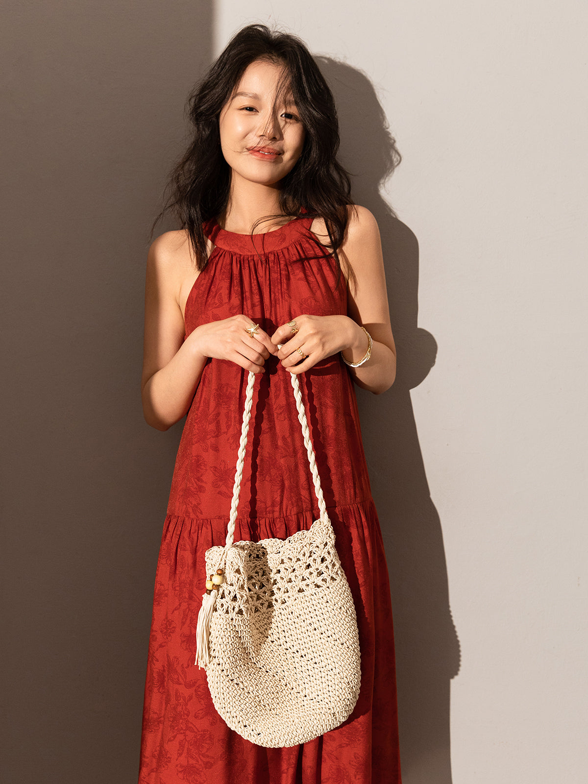 Macrame Beach Tote Bag-4