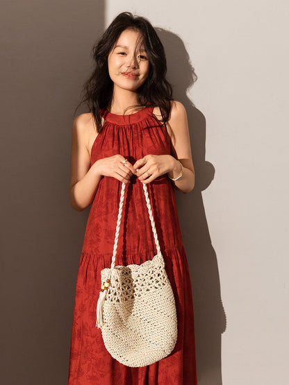 Macrame Beach Tote Bag-4