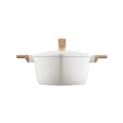 Maple Leaf 24cm White Non-stick Soup Pot - A Taste of Everyday Elegance-4