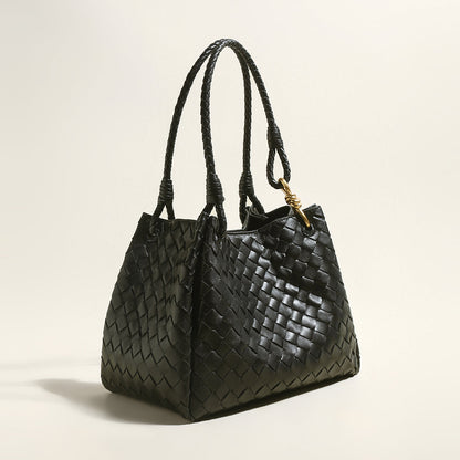 Milton Woven Leather Tote Bag-1