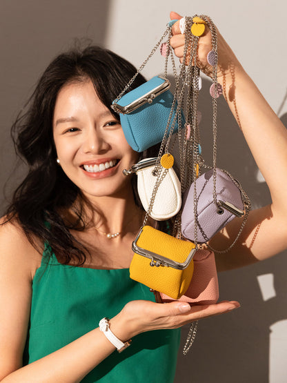 Modern Ball Clasp Wallet with Adjustable Chain Straps-1