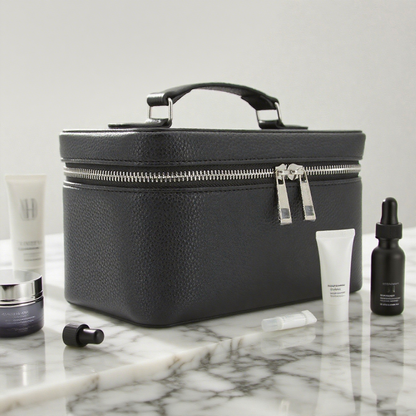 Necessär & Sminkväska – Lyxig toalettväska i läderlook (stor)