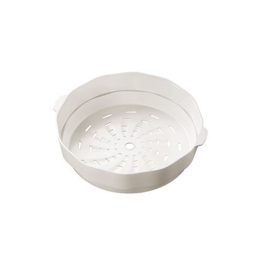 Ocean Wave 30cm White Steamer Basket - Preserve Flavor with Vortex Steaming-0