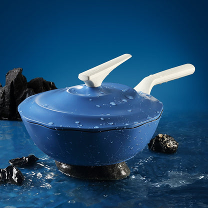 Ocean Wave Maifan Stone Steaming Wok Pot - 30cm of Culinary Excellence-4