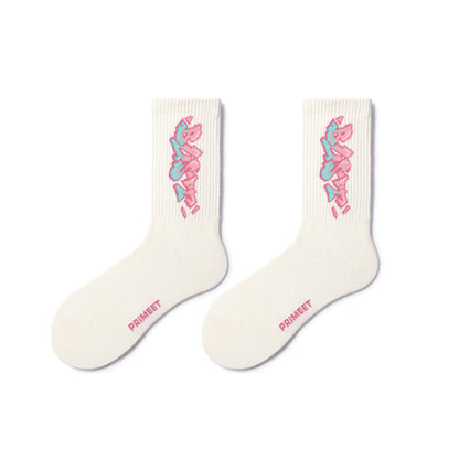 Pink Crush All-season Unisex 5pcs Crew Socks Set-2