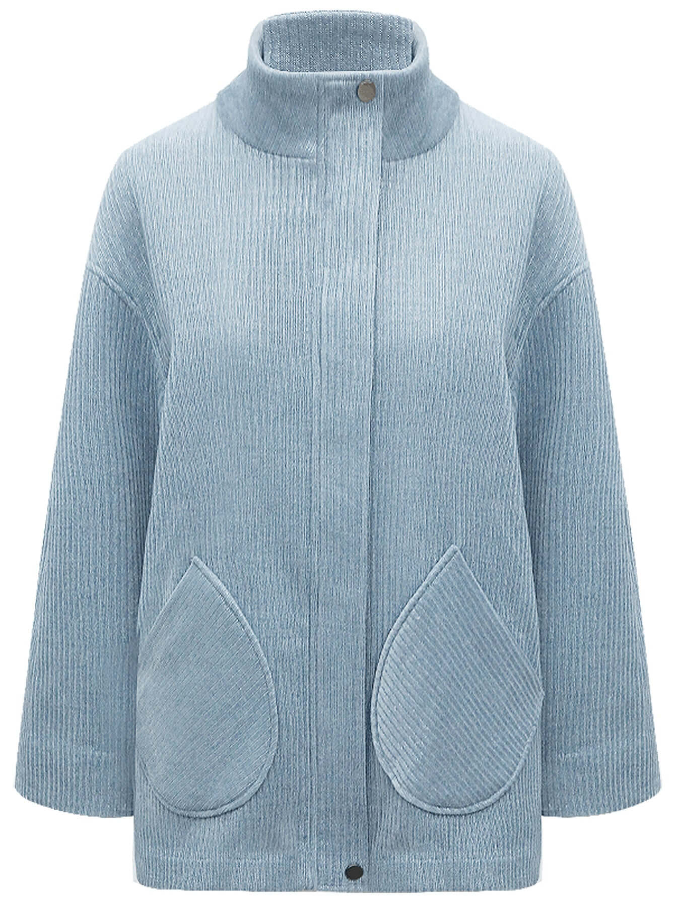 Powder Blue Chenille Coat-3