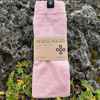 Ridstrumpa Allround Freja Rosa 75% Merinoull