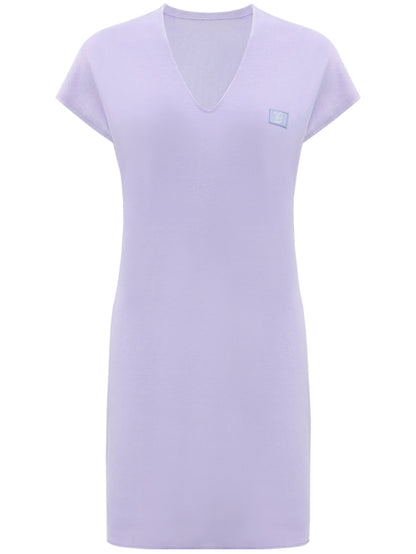 Relaxed Short Sleeved Lavender Dress-3