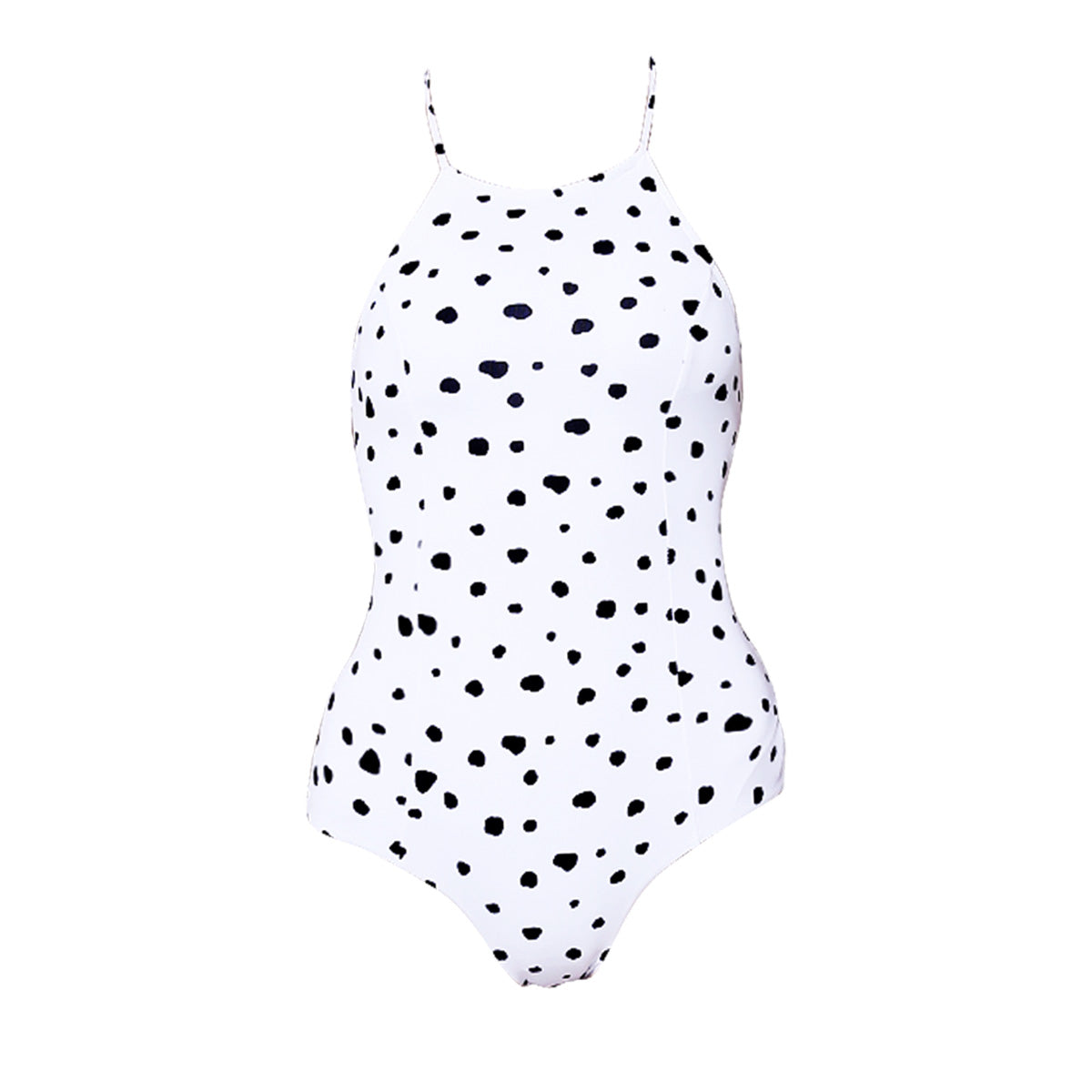 Retro French Polka Dot One Piece Swimsuit-3