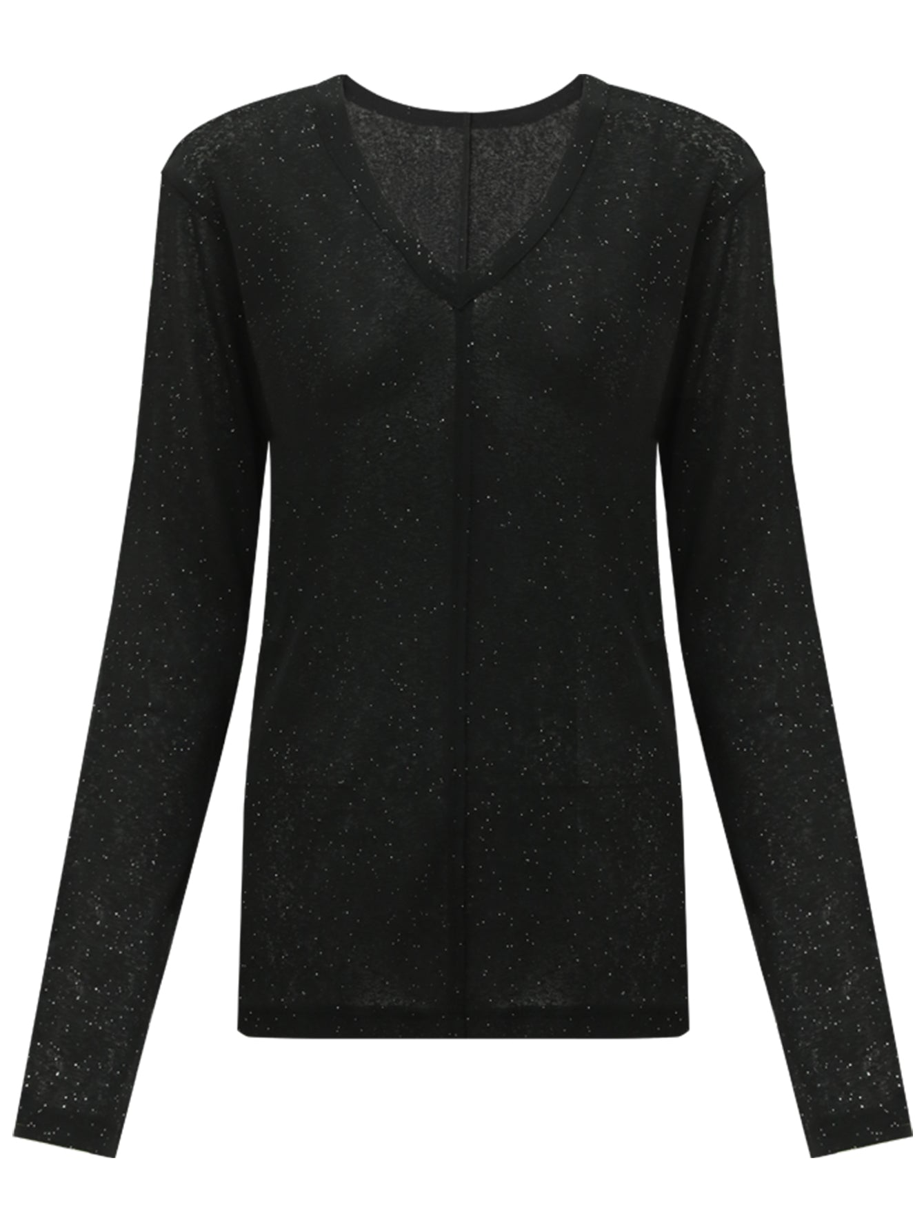Reversible Black Starry Sequin Knit Sweater-3