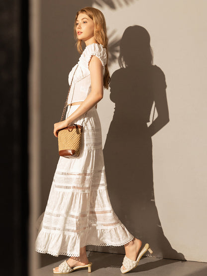 Rustic Rattan Brown Bucket Bag-4