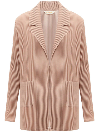 Salmon Pink Pleated Blazer-3