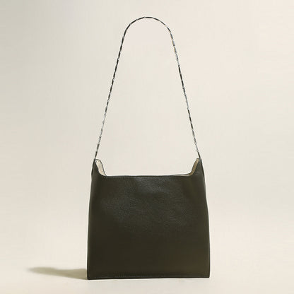Sandra Leather Shoulder Bucket Bag-0