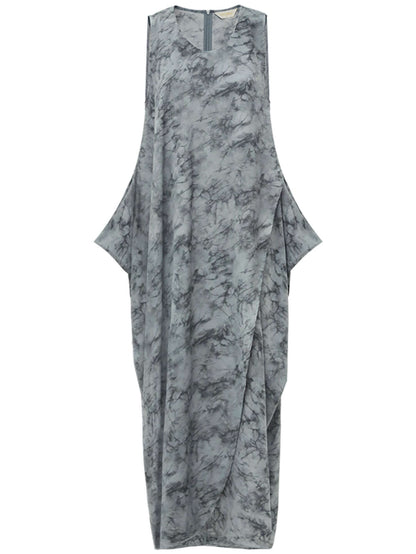 Serene Zen Tie-Dye Print Tank Dress-3