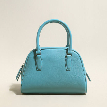 Simple Leather Bowling Bag-0