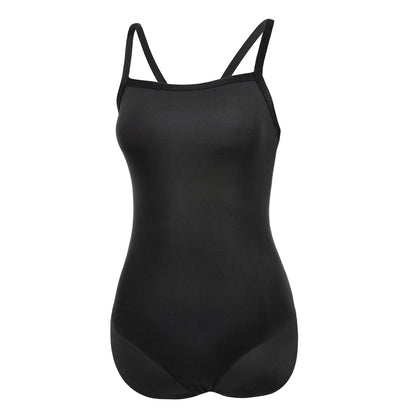 Sleek Solid Elite Training Athletic One Piece Swimsuit-3