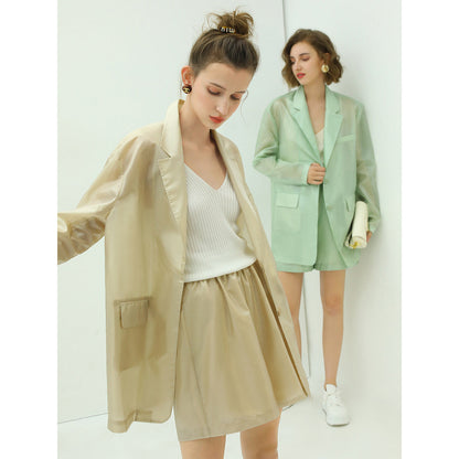 Soft High-Rise Beige Shorts-2