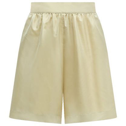 Soft High-Rise Beige Shorts-3