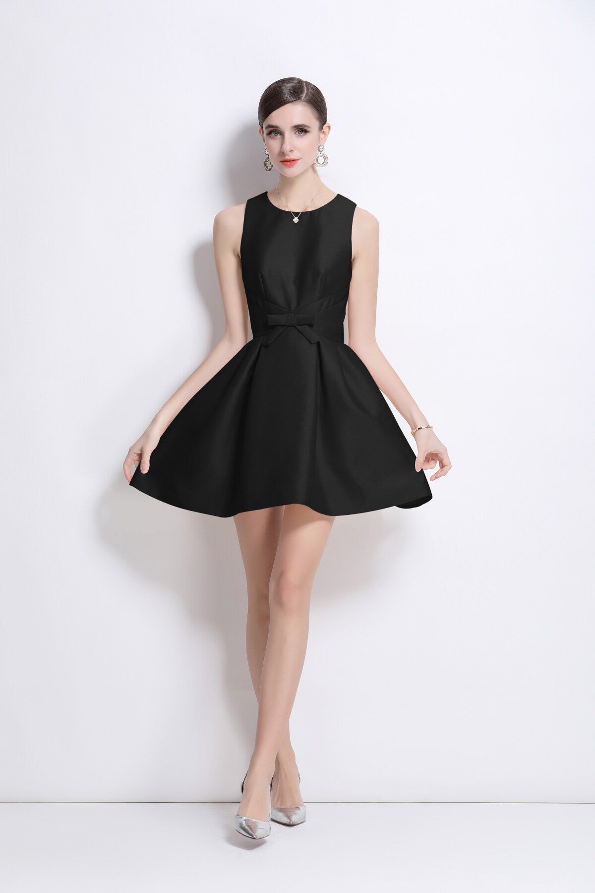 Structured Pleated Helm Petite Dress-2