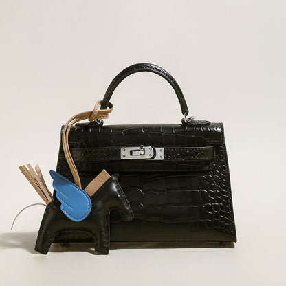 Swift Textured Leather Structured Top Handle Bag-0