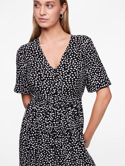 TALA SS STRING TIE MIDI DRESS