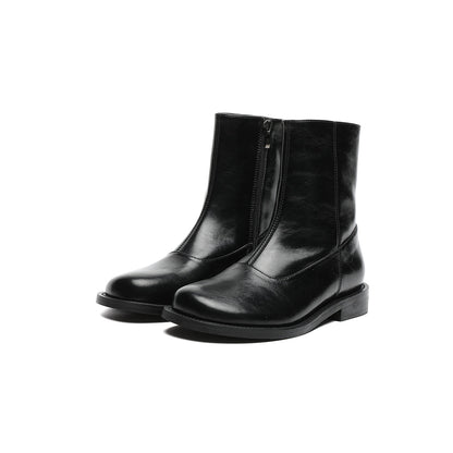 Versatile Flat Fleece-Lined Martin Mid-Calf Boots-1