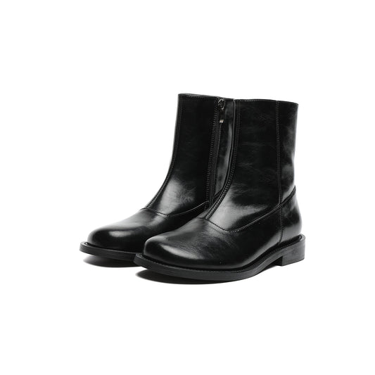 Versatile Flat Fleece-Lined Martin Mid-Calf Boots-1