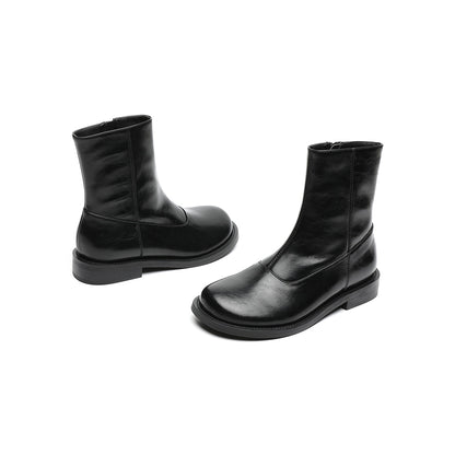 Versatile Flat Fleece-Lined Martin Mid-Calf Boots-2