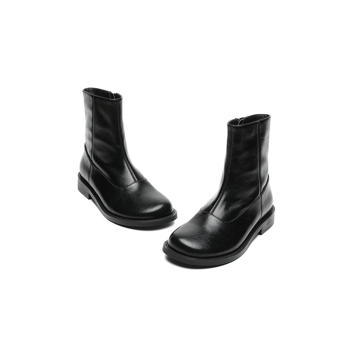 Versatile Flat Fleece-Lined Martin Mid-Calf Boots-4