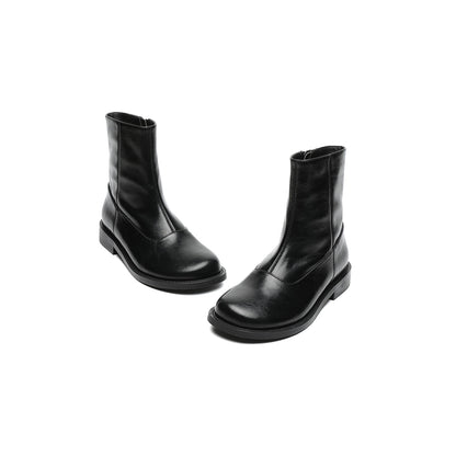 Versatile Flat Fleece-Lined Martin Mid-Calf Boots-4