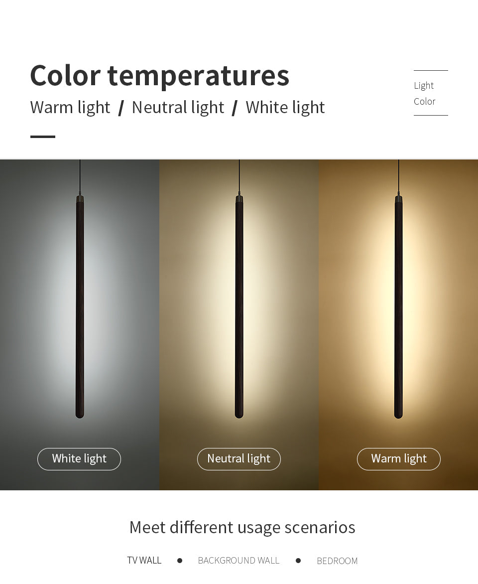 Vertical LED Solid Wood Bedside Sconce Light-1