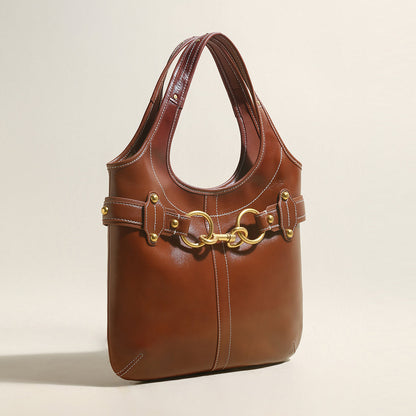 Vintage Belted Leather Bag-4