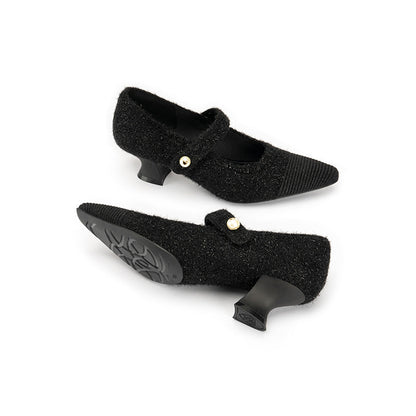 Vintage Shallow Mary Jane Heels-4