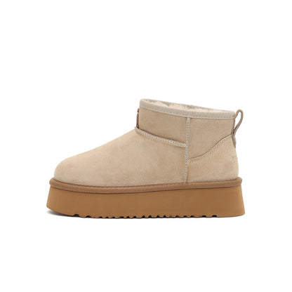 Warm Fleece-Lined Ankle Snow Boots-0