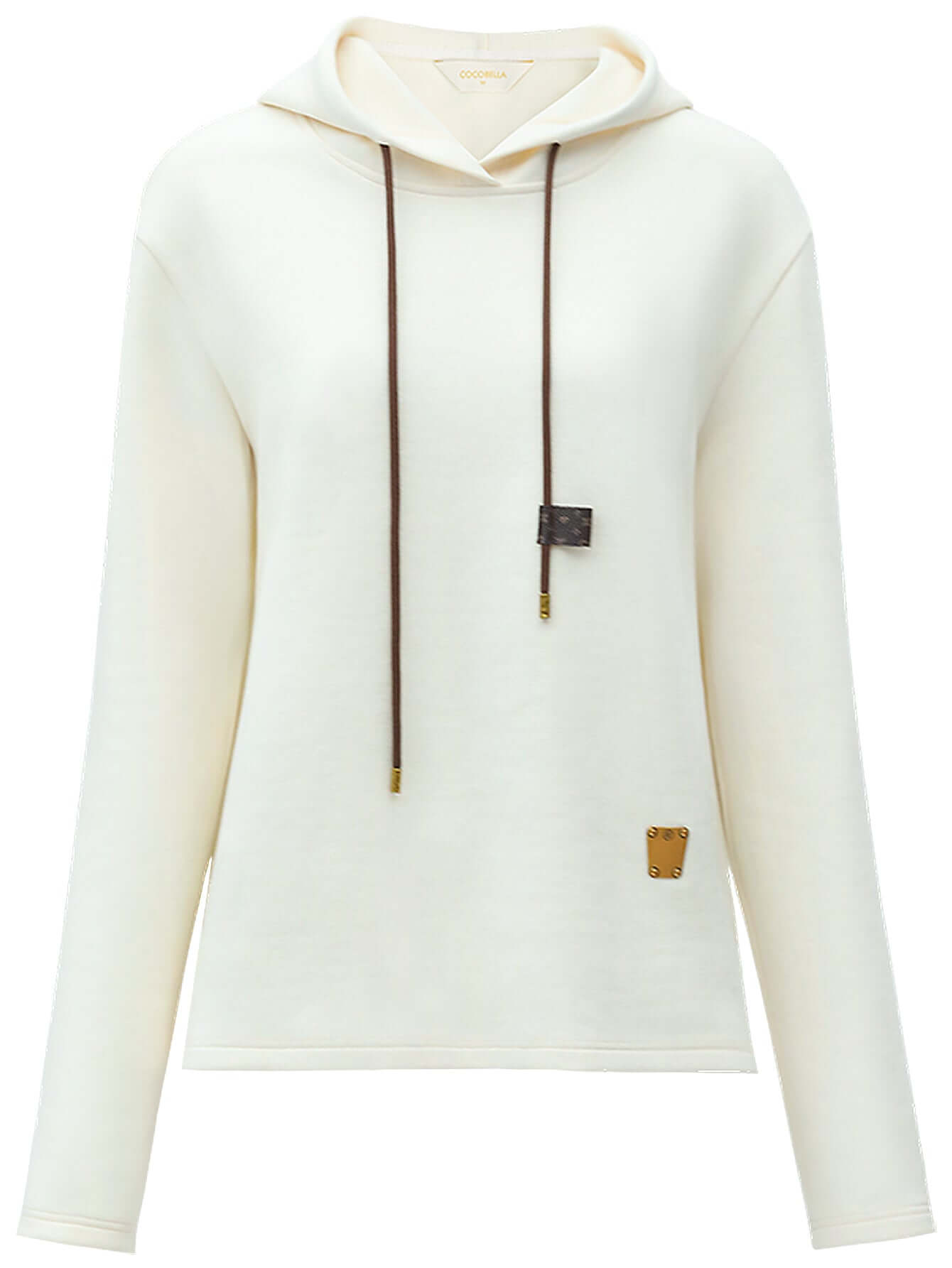 White Thermal Hooded Sweater-3