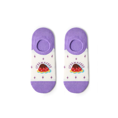 Yummy Food Lightweight Invisible Summer Women 5pcs Ankle Socks Set-3